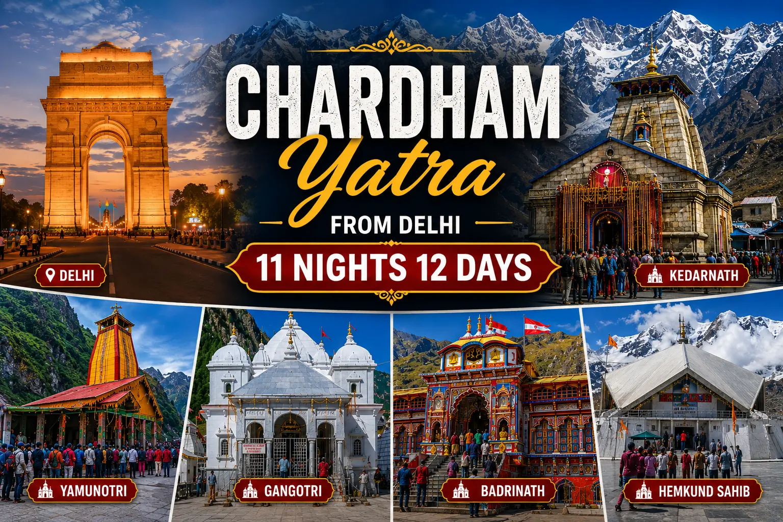 Chardham Yatra Package From Delhi 2026